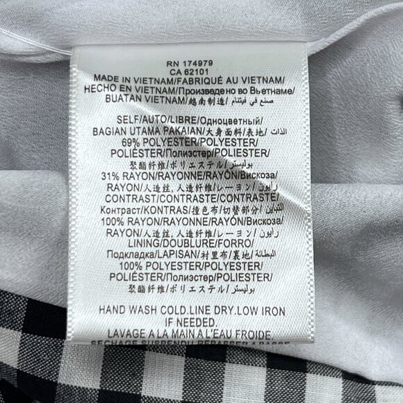 BCBGeneration Gingham Cropped Top Black White Size Medium - NWT - Picture 7 of 7